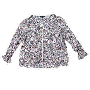 Woman’s Davi& Dani floral long sleeve boho peasant top size 2XL